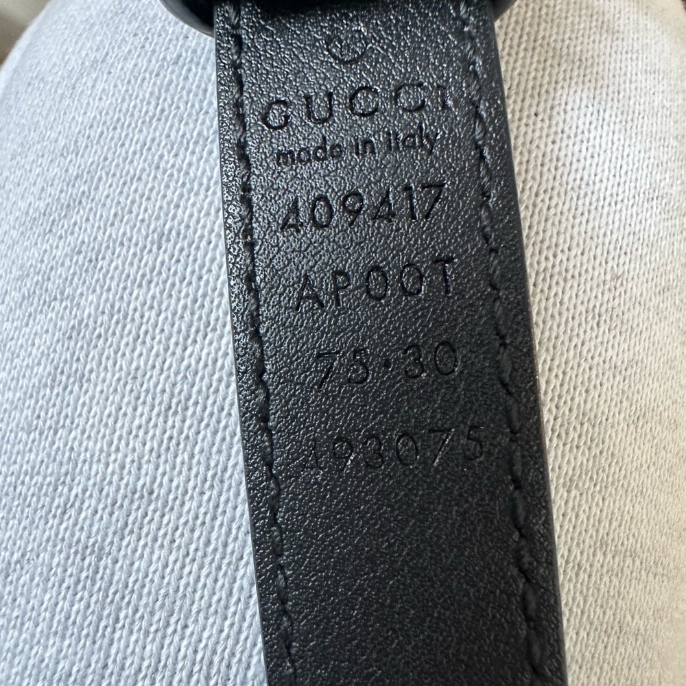 Gucci Marmont Thin Belt Black & Gold - Picture 4 of 10
